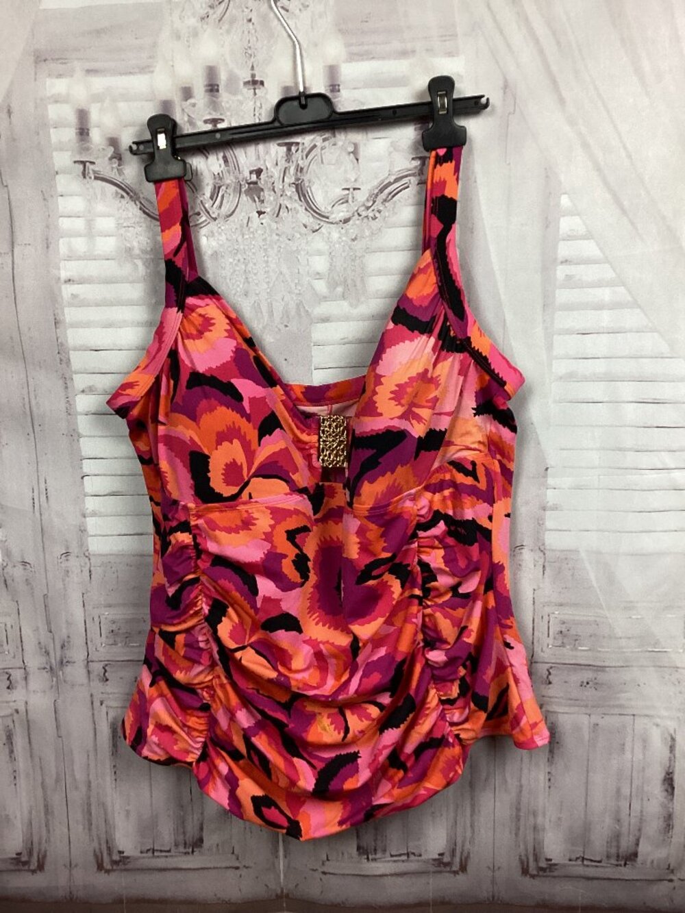 Contour Swimsuit Tropical Top Plus Size 26w